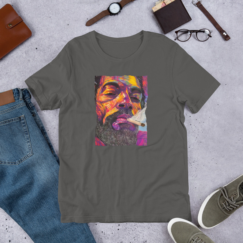 Peace and Love - Unisex t-shirt – S, Asphalt