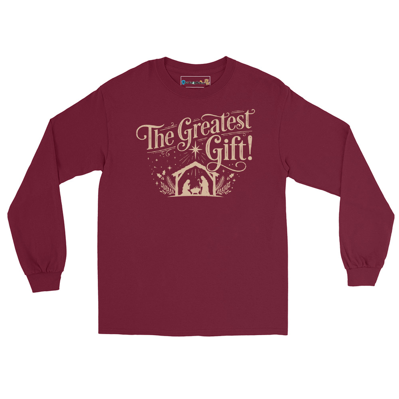 The Greatest Gift Unisex Long Sleeve Shirt – L, Maroon