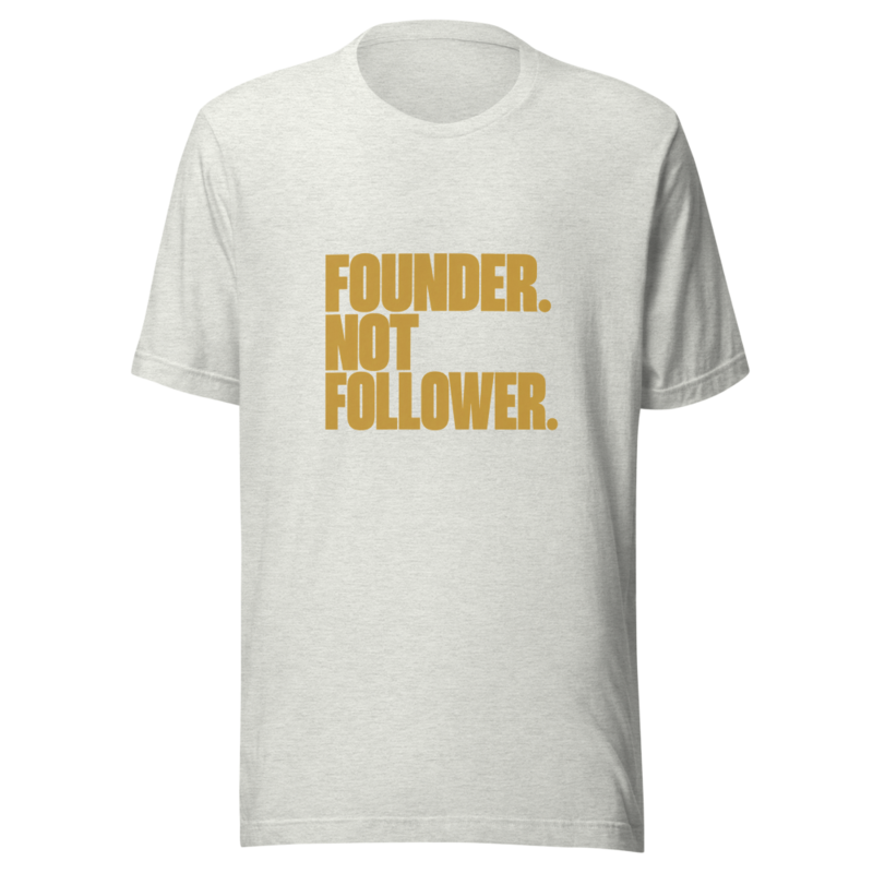 Founder Not Follower Tee — Black, view 2