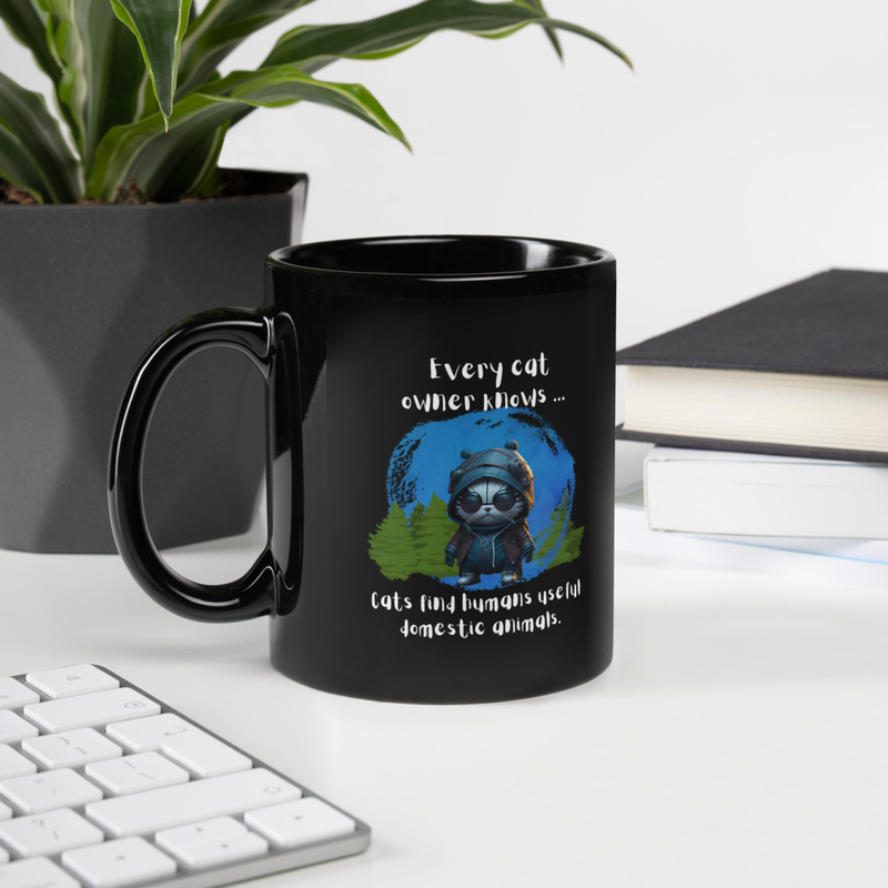 Black Glossy Mug: Every Cat Owner Knows