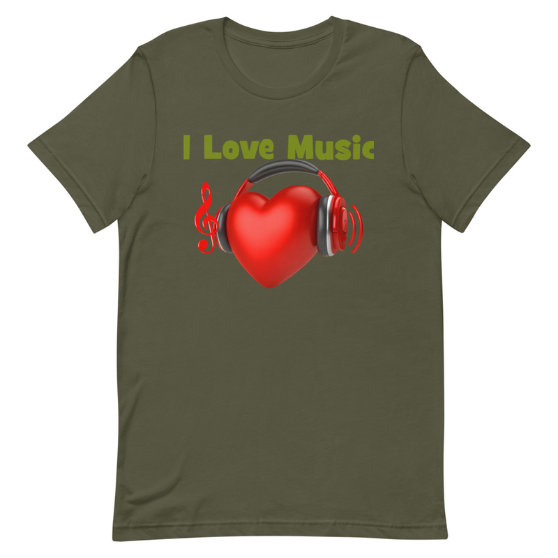 I Love Music Unisex t-shirt – Image 4
