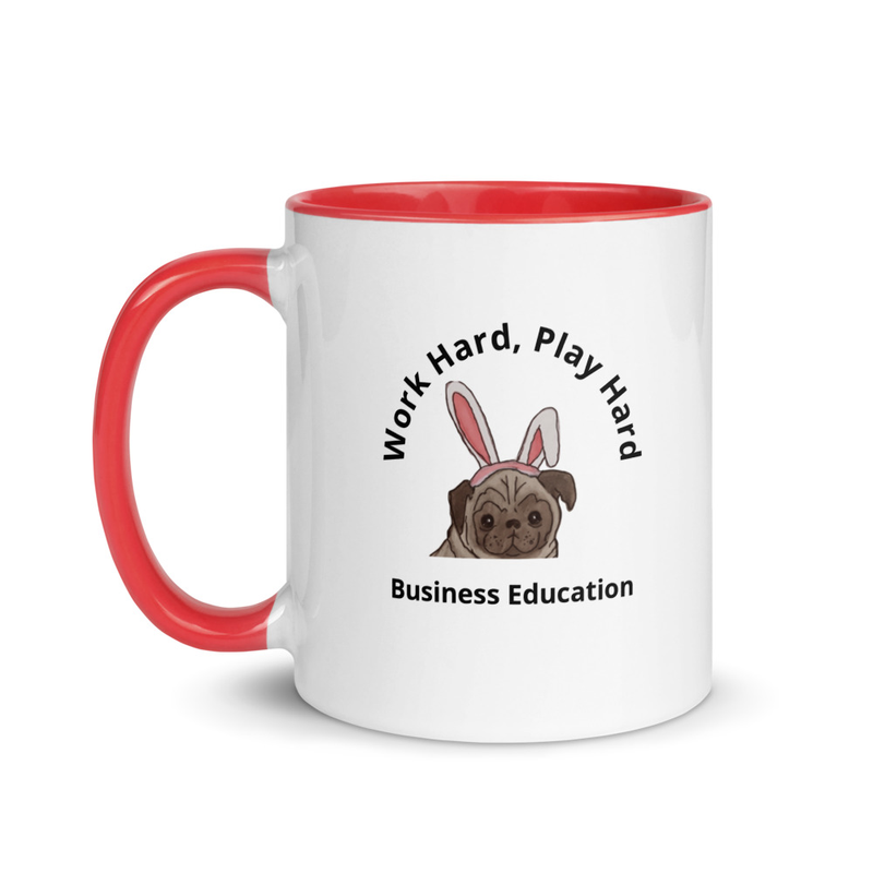 Business Education - Mug with Color Inside – 11 oz, Red