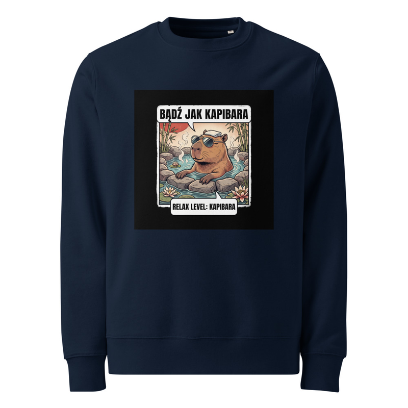 Ekologiczna Bluza "Bądź jak Kapibara" - kolor French Navy