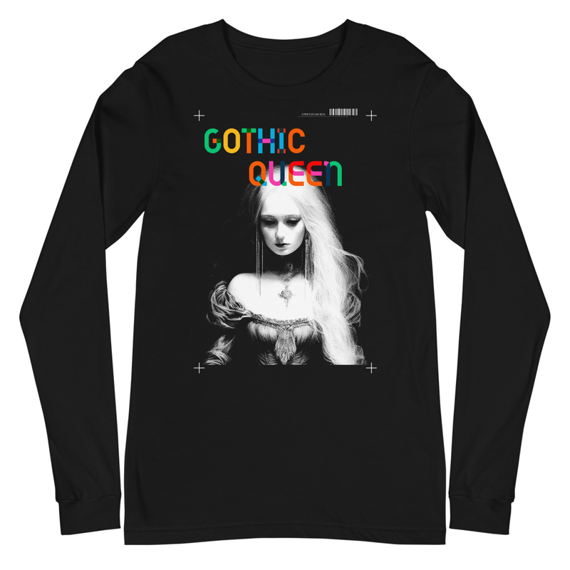 GOTHIC QUEEN Langärmeliges Unisex-T-Shirt