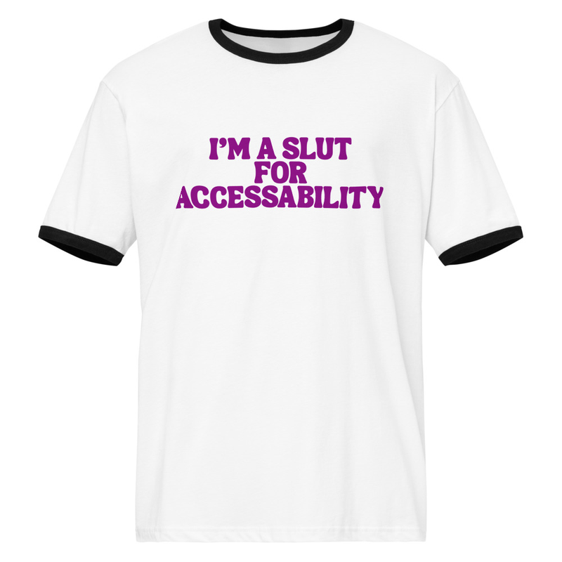 Sl*t for Accessibility (purple text)