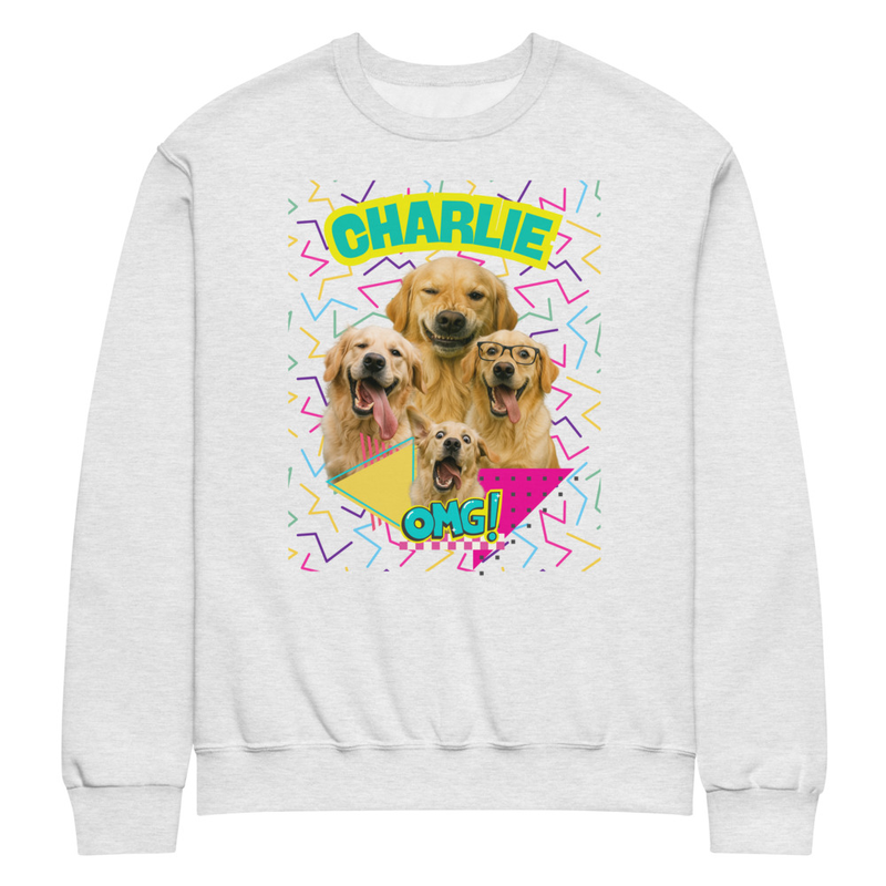 Retro Personalized Pet Party - Crew neck sweatshirt