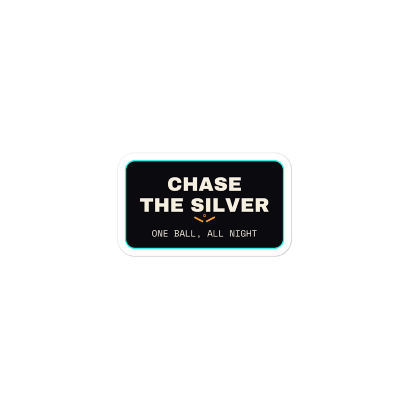 CHASE THE SILVER Sticker mockup