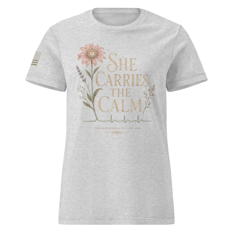 She Carries The Calm [womens shirts ][core] — RS Sport Grey
