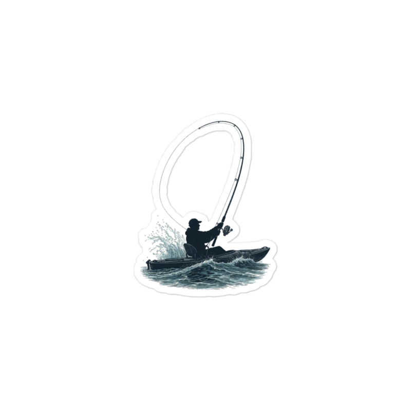 Fish On Sticker — Kayak Fishing merch