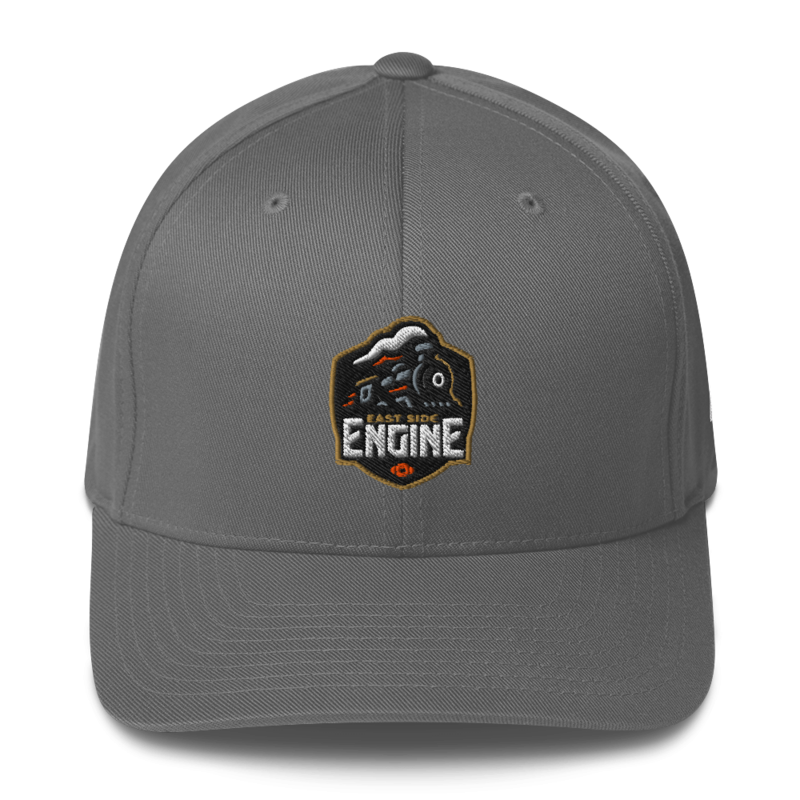 East Side Engine - Fitted Logo Hat – S/M, Grey