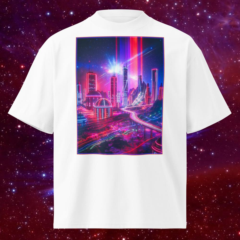 Space Rock Neon City - Space Rock Neon City / White / S