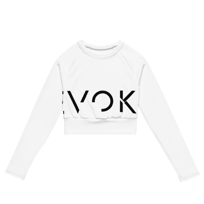 Recycled long-sleeve crop top / 2XS