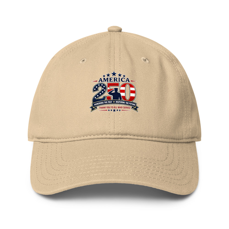 America 250 Tribute Low-profile baseball cap – One size, Khaki