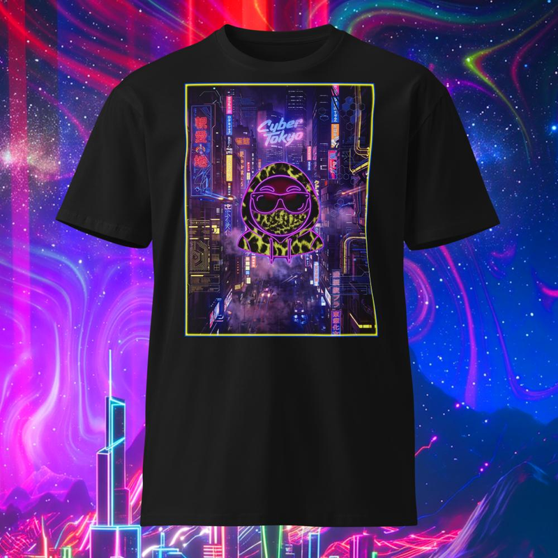 Cyber Tokyo Hipster Hustler Emoji Leopard print t-shirt