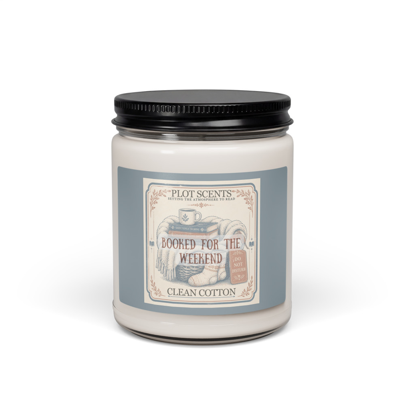 Booked for the Weekend | Plot Scents Scented Soy Candle (Clean Cotton)