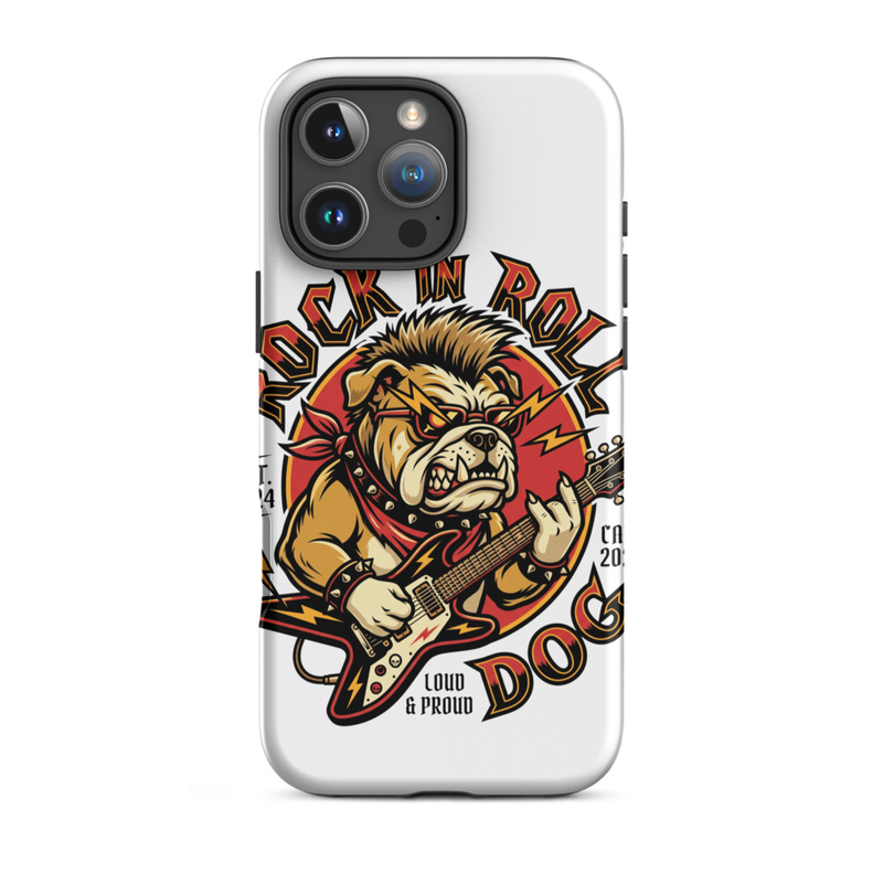 Tough Case for iPhone®: Rock N Roll Dog – iPhone 16 Pro Max, Matte