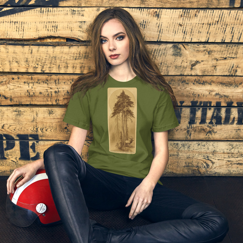 Forest and Elk Montana Tattoo Company Unisex t-shirt – XL, Olive