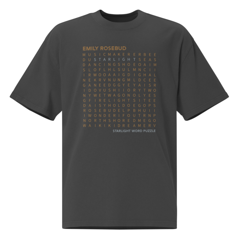 Starlight Word Puzzle Oversized faded t-shirt