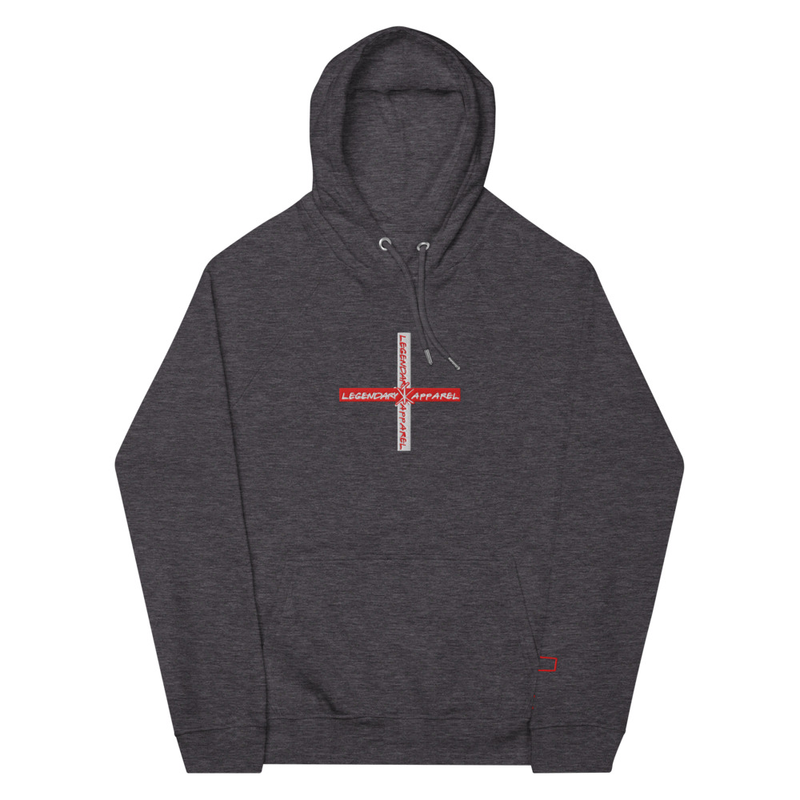 [ cross box logo ] hoodie – XS, Charcoal Melange