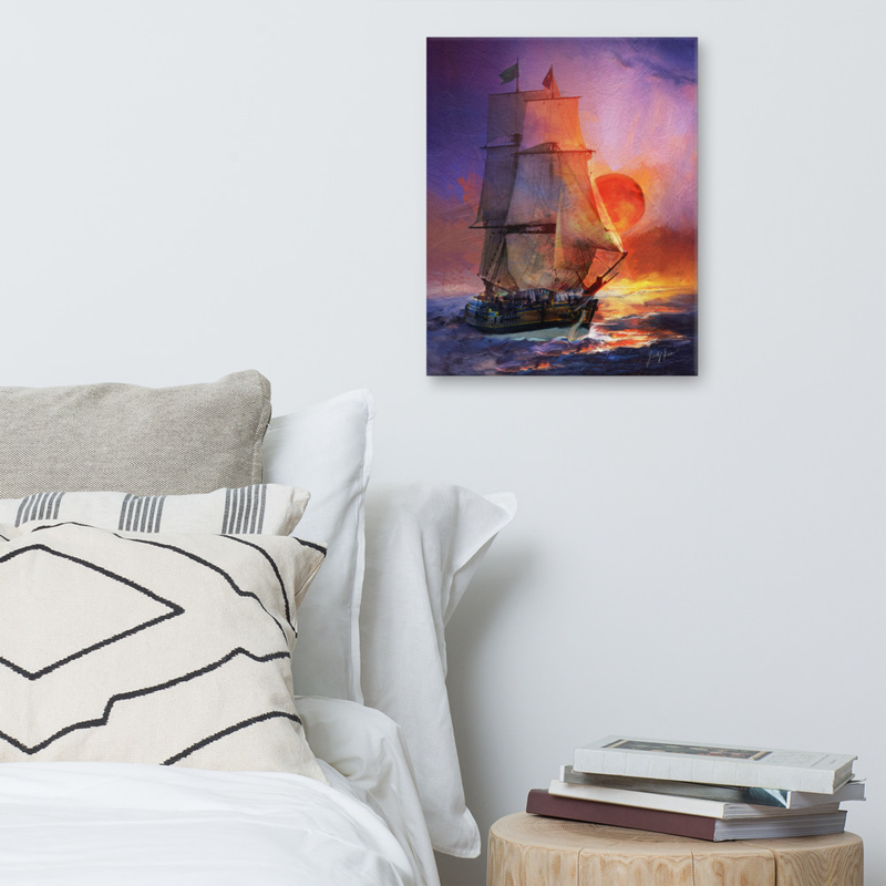 Lady Washington Returns - Art Print on Canvas 16 x 20 inches