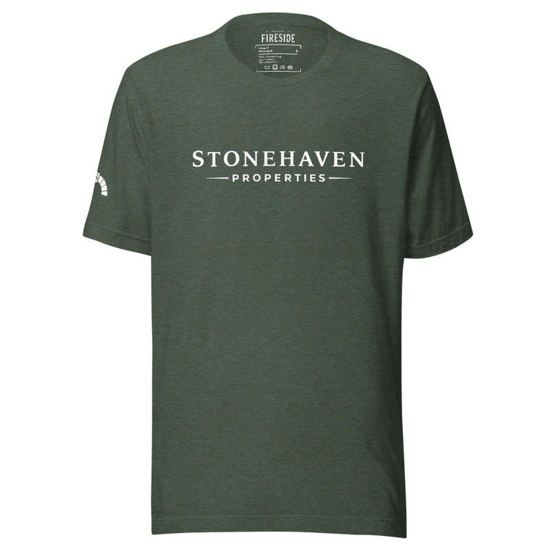 Deluxe Stonehaven Properties T-Shirt – XL, Heather Forest