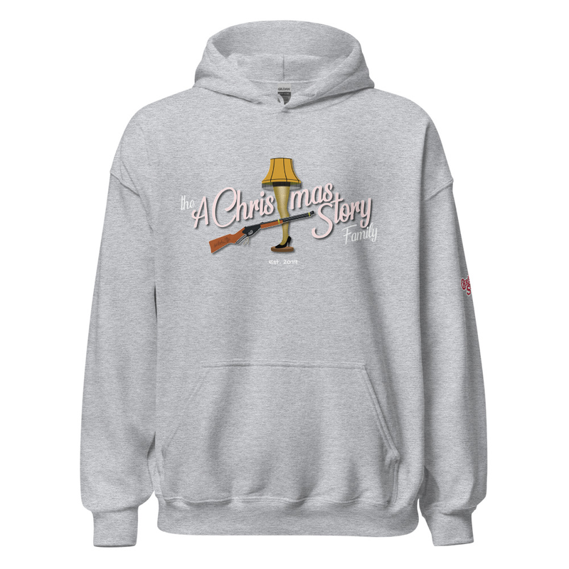 OG White ACSF LOGO With RR and LL Custom Made by: A Christmas Story Family – XL, Sport Grey