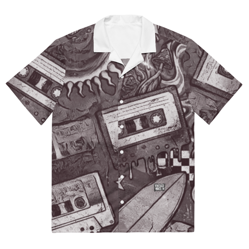 Psychedelic NOIR Button Shirt