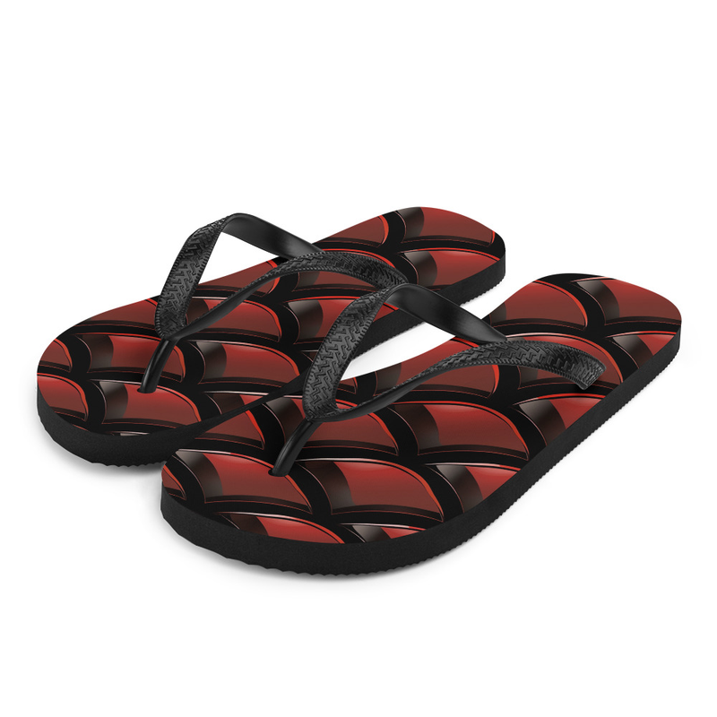 Red Dragon Scales Flip-Flops House or Outdoor Slippers