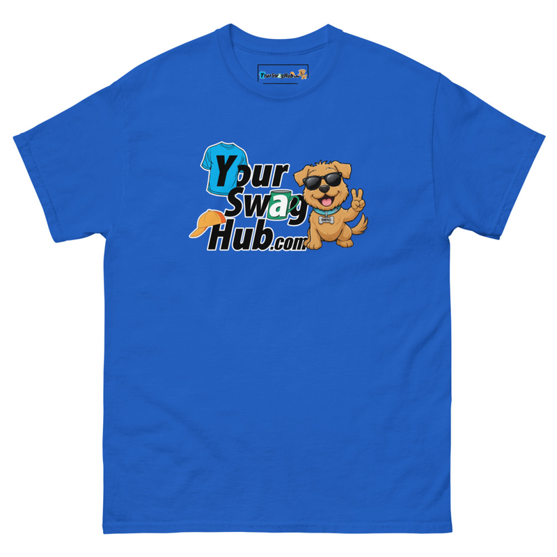 Your Swag Hub Stacked Classic Tee – S, Royal