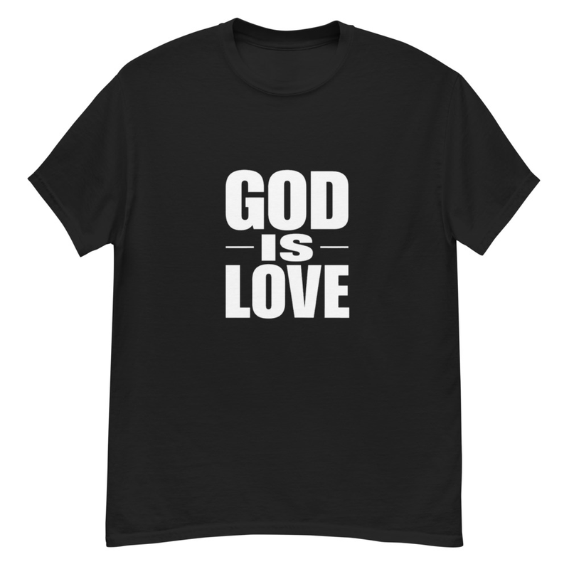 God is Love Black Men's Tshirt