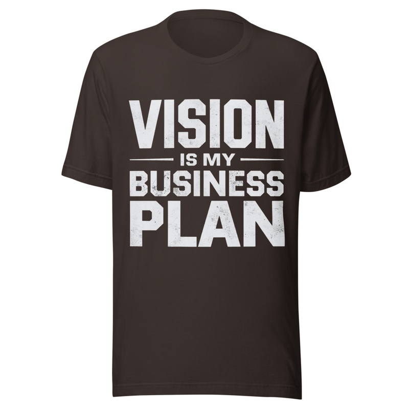 Vision is my Business Plan - Midnight Tone – S, Brown