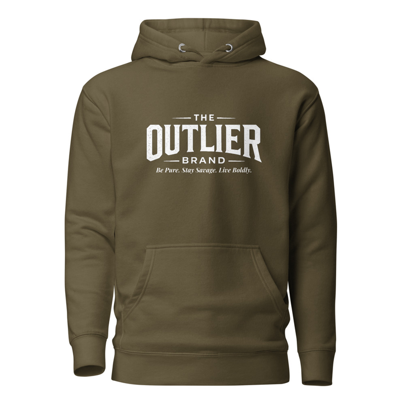 THE OUTLIER BRAND Premium Hoodie – 3XL, Military Green