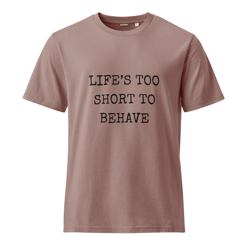 Unisex Vintage T-Shirt - Lifes too Short – XL, G. Dyed Kaffa Coffee