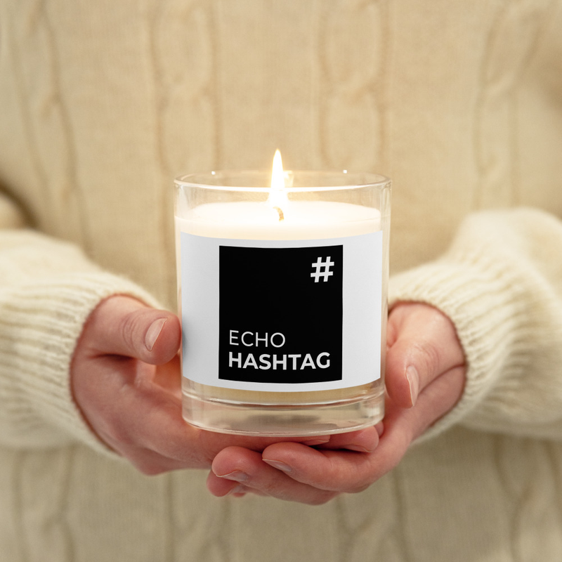 Echohashtag - Glass jar soy wax candle