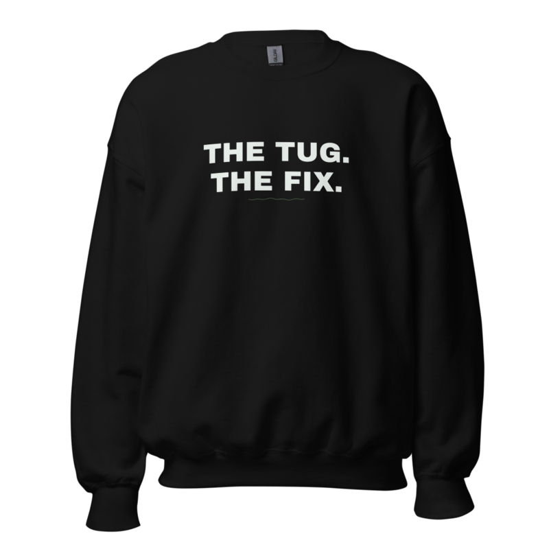 THE TUG. THE FIX. Crewneck mockup