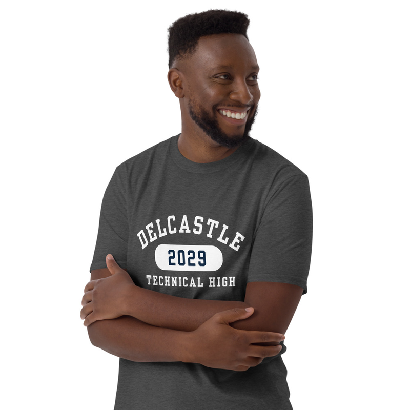 Short-Sleeve T-Shirt - Class of 2029 (White Font) – S, Dark Heather Grey