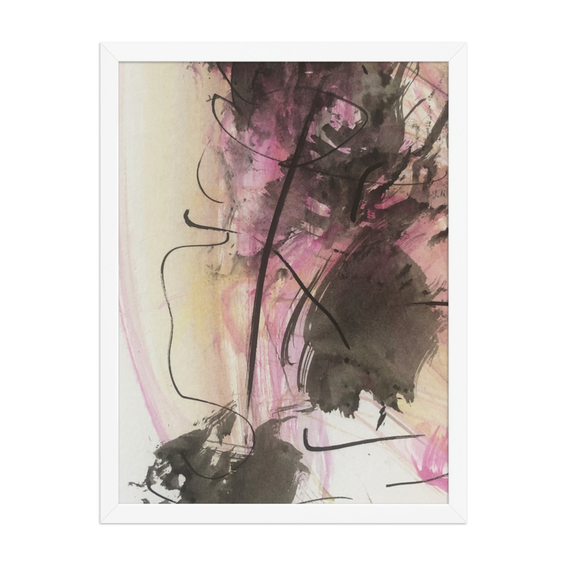 Perceptual Field 0068 – Almost a Figure – Framed Print – 18″×24″, White