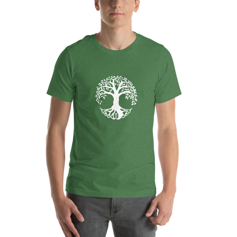 Yggdrasil Unisex t-shirt – S, Heather Grass Green