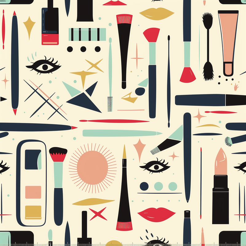 Mid-century Make-up Flip-Flops House or Outdoor Slippers