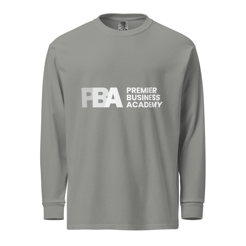 PBA Garment-Dyed Heavyweight Long Sleeve Shirt – XL, Grey