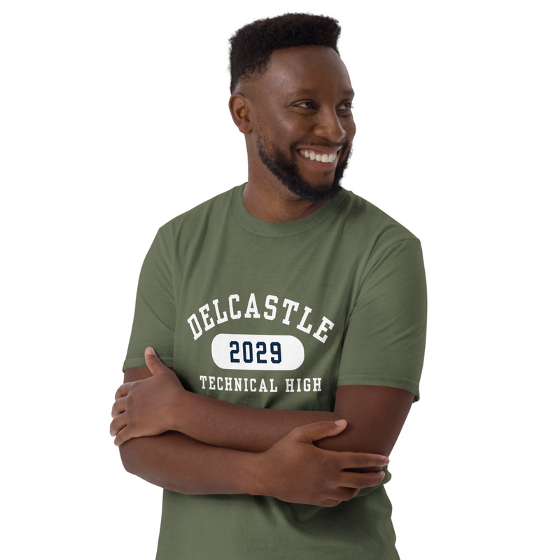 Short-Sleeve T-Shirt - Class of 2029 (White Font) – S, Military Green