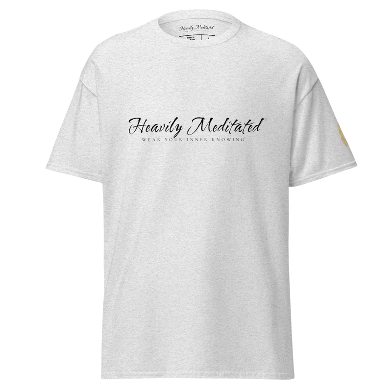 Unisex Soft Tee - Heavily Meditated – S, Ash