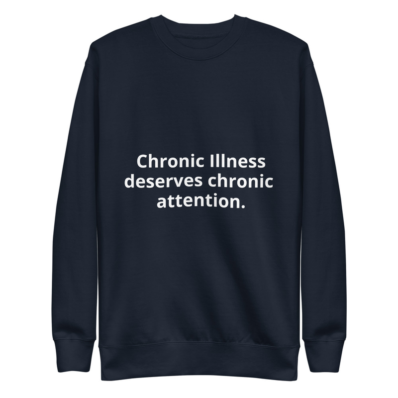 Chronic Illness Deserves Chronic Attention. – XL, Navy Blazer