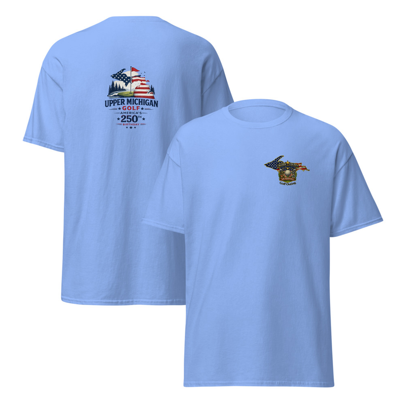 Alger County Veteran's Golf Outing Logo #7 Unisex classic tee – S, Carolina Blue