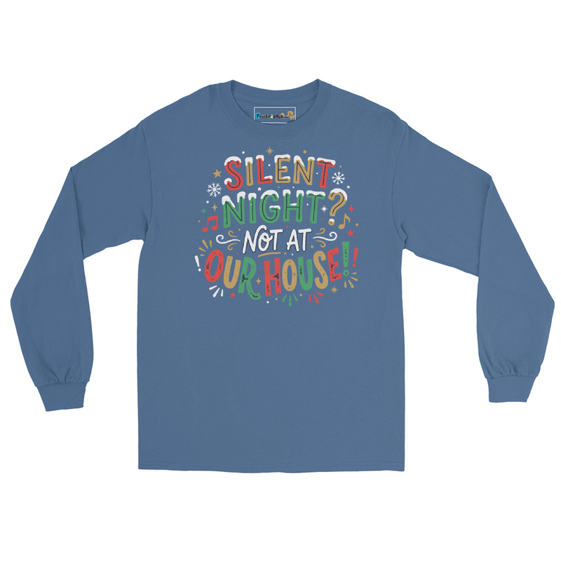 Silent Night Unisex Long Sleeve Tee – XL, Indigo Blue