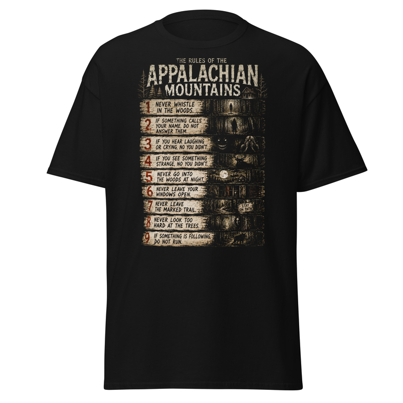 Appalachian Mountains Rules Shirt | Creepy Forest Folklore Graphic Tee