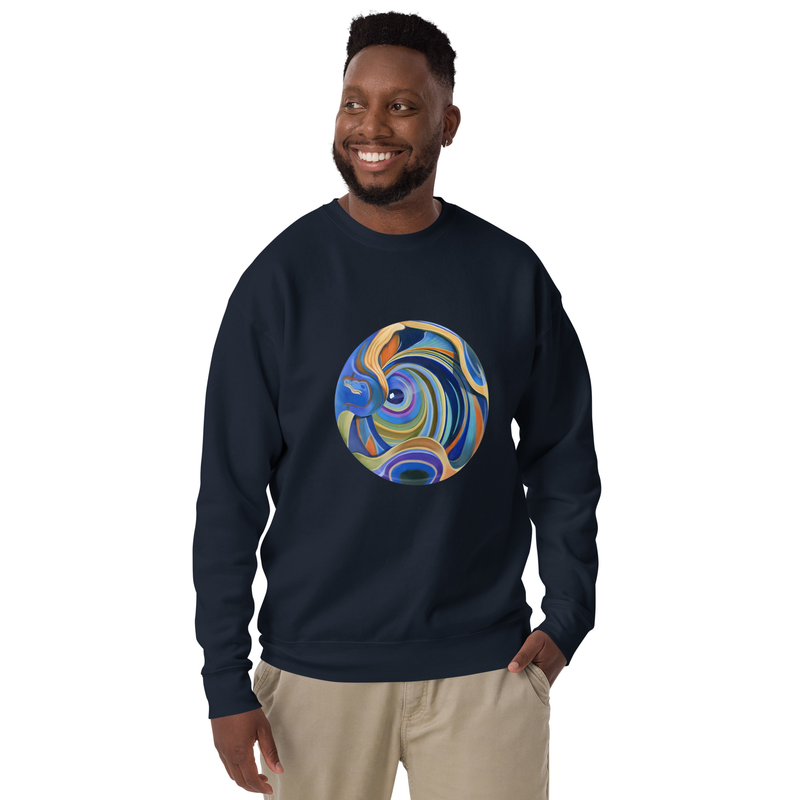 John in Wonderland - Unisex Premium Sweatshirt – XL, Navy Blazer