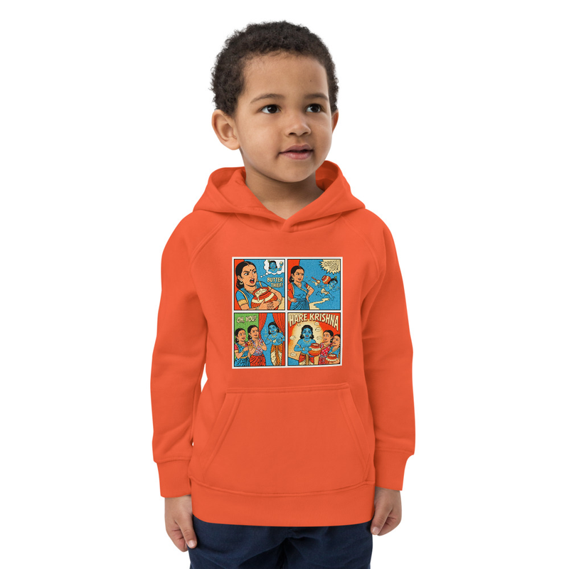 Gopis Butter Kids Hoodie – 4Y, Burnt orange