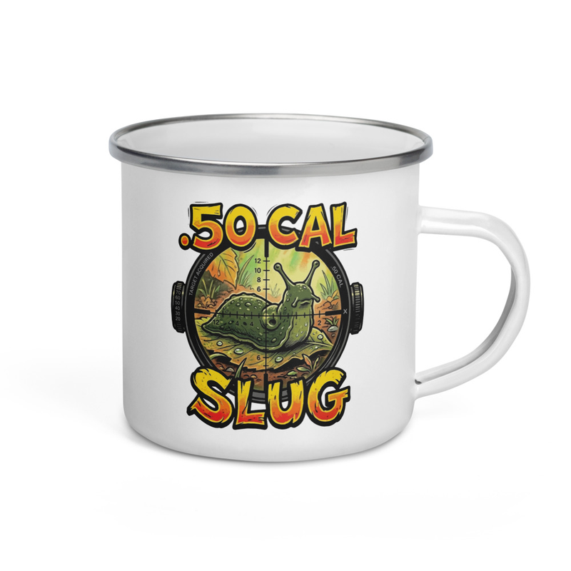 .50 Cal Slug Enamel Mug