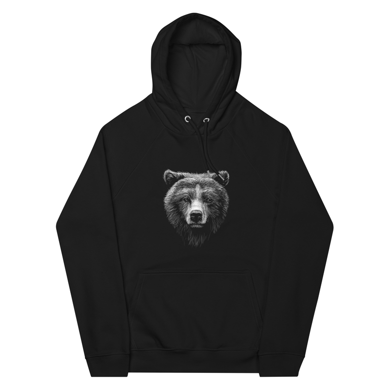 Organic Cotton Bear Face — Unisex Hoodie